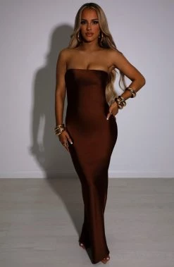 M.T Rheanna Maxi Dress - Chocolate NEW ARRIVALS