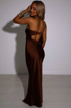 M.T Rheanna Maxi Dress - Chocolate NEW ARRIVALS