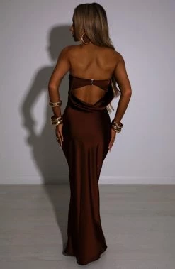 M.T Rheanna Maxi Dress - Chocolate NEW ARRIVALS