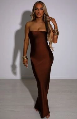 M.T Rheanna Maxi Dress - Chocolate NEW ARRIVALS
