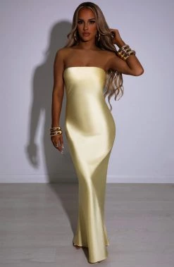 M.T Rheanna Maxi Dress - Lemon NEW ARRIVALS