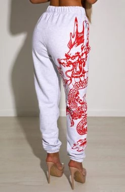 L.F Riri Dragon Trackpants - Red NEW ARRIVALS