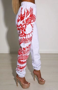L.F Riri Dragon Trackpants - Red NEW ARRIVALS