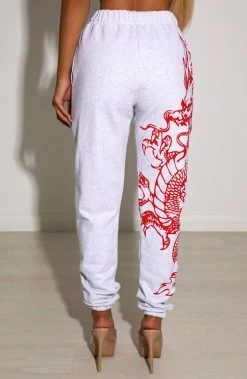 L.F Riri Dragon Trackpants - Red NEW ARRIVALS