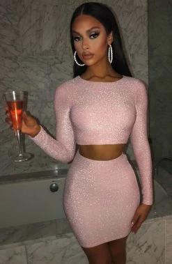 C.F NEW ARRIVALS Samara Skirt - Pink Sparkle