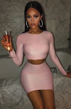 C.F NEW ARRIVALS Samara Skirt - Pink Sparkle