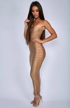 Babyboo Fashion Exposed Dress - Mocha