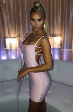 C.F NEW ARRIVALS Sahara Mini Dress - Pink Sparkle