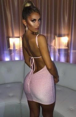 C.F NEW ARRIVALS Sahara Mini Dress - Pink Sparkle