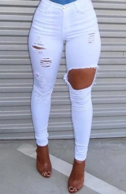 V.B Leah Jeans - White CLOTHING