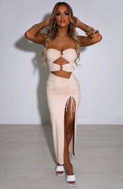 L.F Sheree Maxi Dress - Nude NEW ARRIVALS