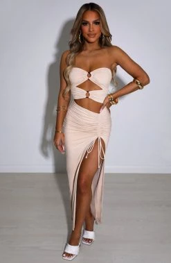 L.F Sheree Maxi Dress - Nude NEW ARRIVALS