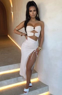 L.F Sheree Maxi Dress - Nude NEW ARRIVALS