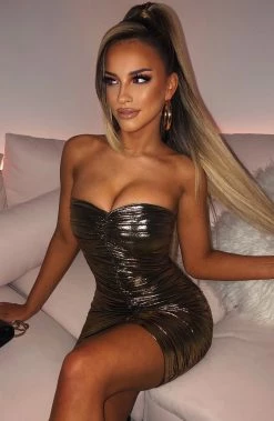 Z.Y Shyla Mini Dress - Gold NEW ARRIVALS