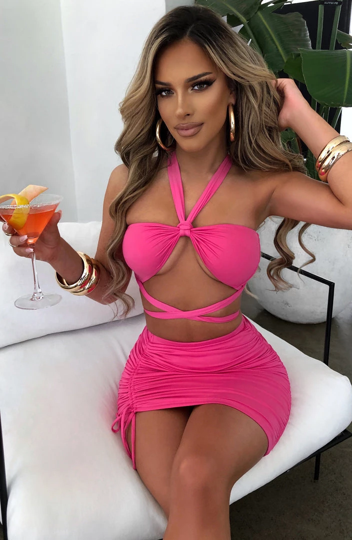 L.F Xava Mini Skirt - Fuchsia NEW ARRIVALS