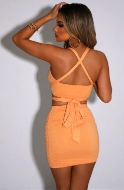 L.F NEW ARRIVALS Xava Mini Skirt - Tangerine