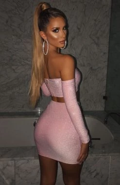 L.F Stassie Skirt - Pink Sparkle BACK IN