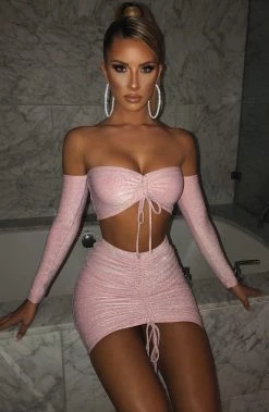 L.F Stassie Skirt - Pink Sparkle BACK IN