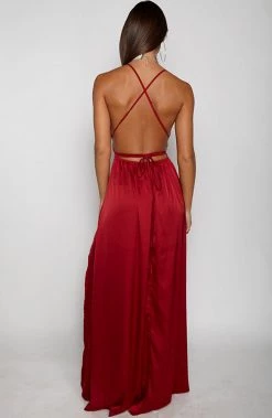 Babyboo Fashion Lita Maxi Dress - Maroon CLOTHING