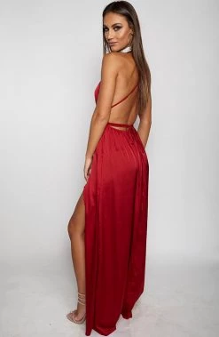 Babyboo Fashion Lita Maxi Dress - Maroon CLOTHING