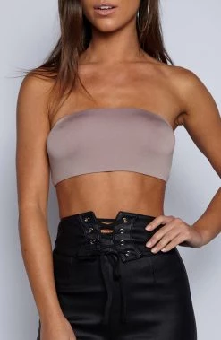 Babyboo Fashion Beka Bandeau Crop - Mocha Tops