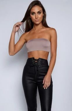 Babyboo Fashion Beka Bandeau Crop - Mocha Tops