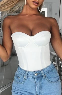 S.D Tara Bodysuit - White NEW ARRIVALS
