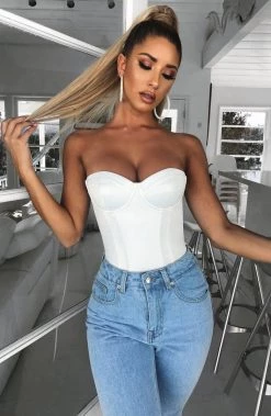 S.D Tara Bodysuit - White NEW ARRIVALS