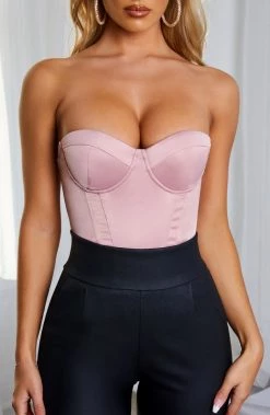 S.D NEW ARRIVALS Tara Bodysuit - Baby Pink