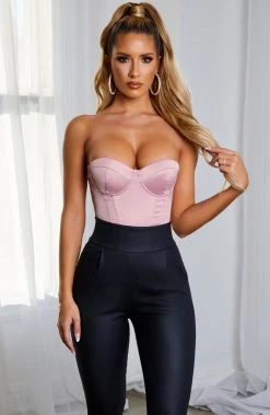 S.D NEW ARRIVALS Tara Bodysuit - Baby Pink