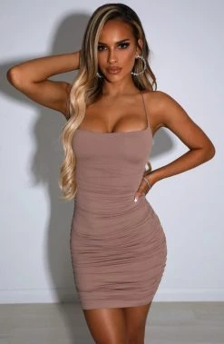 Y.Z Tati Mini Dress - Mocha
