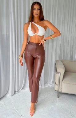 L.F NEW ARRIVALS Tavianna Pants - Chocolate