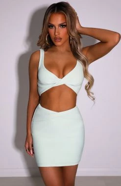 M.T NEW ARRIVALS Teliyah Crop - Mint