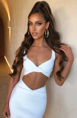 M.T Teliyah Crop - White