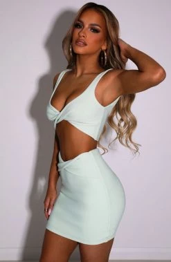 M.T Tia Mini Skirt - Mint