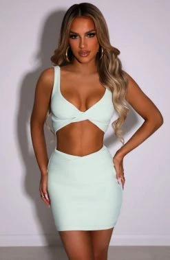 M.T Tia Mini Skirt - Mint