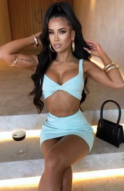 M.T Tia Mini Skirt - Mint