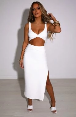 M.T Teliyah Maxi Skirt - White NEW ARRIVALS