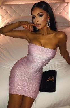 C.F NEW ARRIVALS Tila Mini Dress - Pink Sparkle