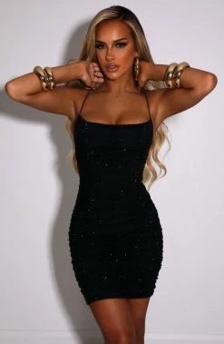 J.F NEW ARRIVALS Tonia Mini Dress - Black