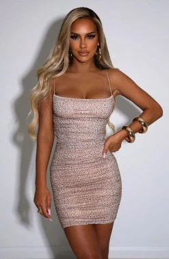 J.F Tonia Mini Dress - Bronze NEW ARRIVALS