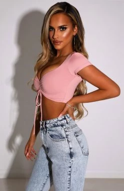 L.F Trixie Crop - Dusty Pink