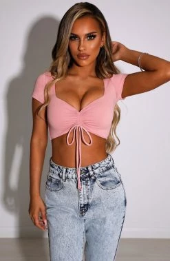 L.F Trixie Crop - Dusty Pink