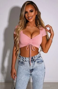 L.F Trixie Crop - Dusty Pink