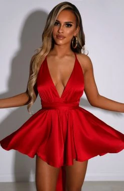 C.F Unconditional Love Playsuit - Red