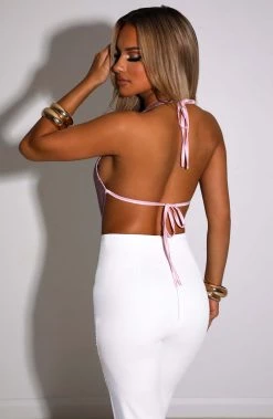 C.F Valery Diamante Top - Baby Pink