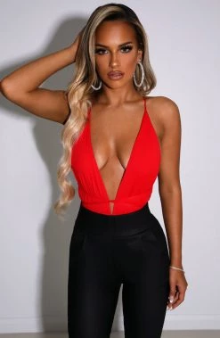 L.F Vera Bodysuit - Red CLOTHING