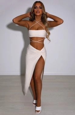 L.F Vivianna Maxi Skirt - Beige