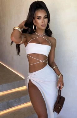 L.F Vivianna Maxi Skirt - Beige