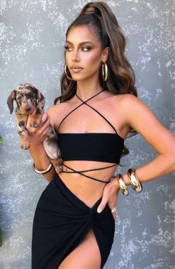 L.F NEW ARRIVALS Vivianna Top - Black